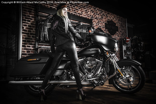  Harley Girl Picture Board by William AttardMcCarthy