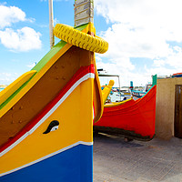 Buy canvas prints of Colours of the Maltese Dghajsa by William AttardMcCarthy