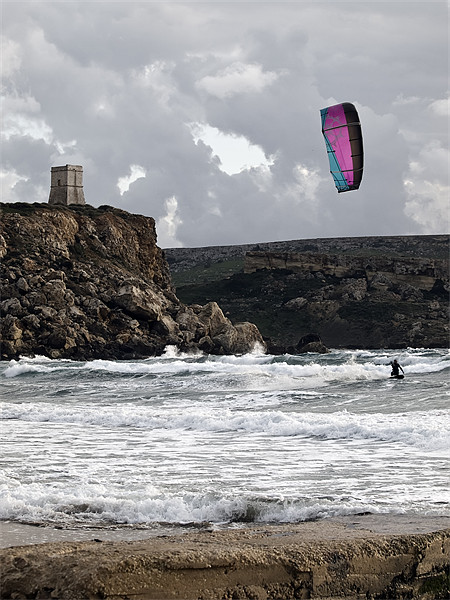 Kite Surfing Picture Board by William AttardMcCarthy