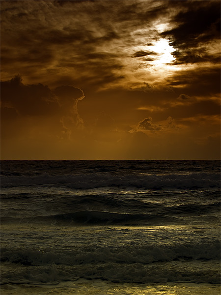 Golden Bay Sunset Picture Board by William AttardMcCarthy