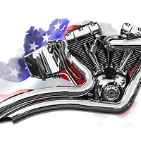 Buy canvas prints of Harley v twin motor by Carl Shellis