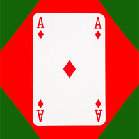 Buy canvas prints of Ace of Diamonds on Green by Natalie Kinnear