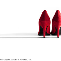 Buy canvas prints of Red Stiletto Shoes by Natalie Kinnear