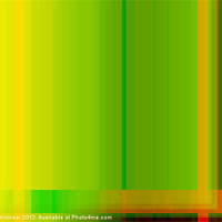 Buy canvas prints of Lime Green Yellow Orange Lines Abstract by Natalie Kinnear