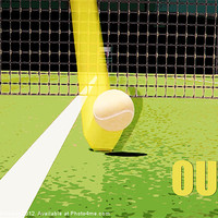 Buy canvas prints of Tennis Hawkeye Out by Natalie Kinnear