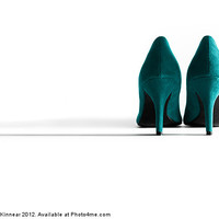 Buy canvas prints of Jade High Heel Shoes by Natalie Kinnear