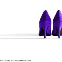 Buy canvas prints of Purple High Heel Shoes by Natalie Kinnear