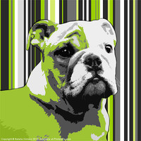 Buy canvas prints of English Bulldog Puppy Abstract by Natalie Kinnear