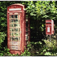 Buy canvas prints of Old Red Telephone Box Old Red Letter Box by Natalie Kinnear
