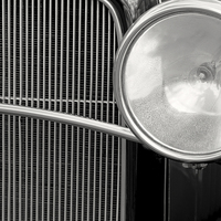 Buy canvas prints of Black and White Vintage Car Abstract 1 by Natalie Kinnear