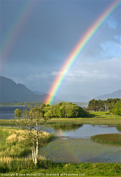 Irish Rainbow, Lower Lake, Killarney Picture Board by Jane McIlroy