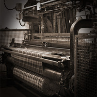 Buy canvas prints of Weaving Scottish Tartan by Jane McIlroy