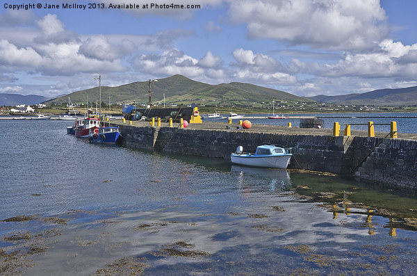 Knightstown Harbour Valentia Picture Board by Jane McIlroy