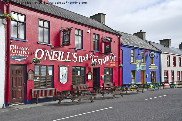 Colourful Irish Pub Picture Board by Jane McIlroy