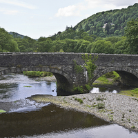 Buy canvas prints of River Dwyryd Bridge by Jane McIlroy