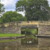 Buy canvas prints of Canal Bridge by Jane McIlroy