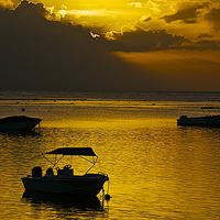 Buy canvas prints of  Sunset in Mauritius by steve akerman