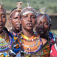 Buy canvas prints of  The people of the Masai Mara                      by steve akerman