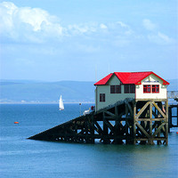 Buy canvas prints of Swansea Bay Lifeboat station by Liz Ward