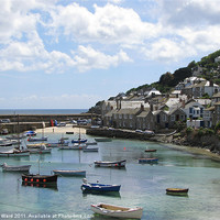 Buy canvas prints of Mousehole Boat Harbour by Liz Ward