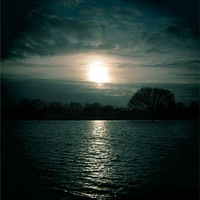 Buy canvas prints of Flooded Sunset by Liz Ward