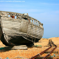 Buy canvas prints of Dungeness Fishing Boat by Liz Ward