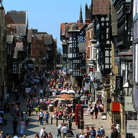 Buy canvas prints of Chester City Centre by Liz Ward