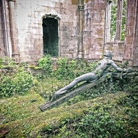 Buy canvas prints of Abandoned Crucifix by Liz Ward
