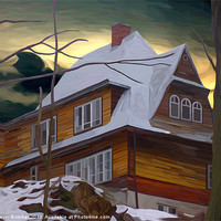 Buy canvas prints of Hill House - Winter by Trevor Butcher