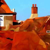 Buy canvas prints of Red Roofs by Trevor Butcher