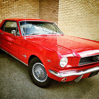 Buy canvas prints of Red Mustang by Mark Harrop