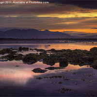 Buy canvas prints of Sunset over Arran Scotland by Paul Messenger