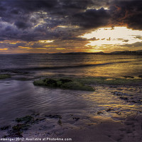 Buy canvas prints of Ardrossan Beach Sunset by Paul Messenger