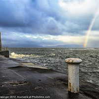 Buy canvas prints of Rainbow to Arran by Paul Messenger