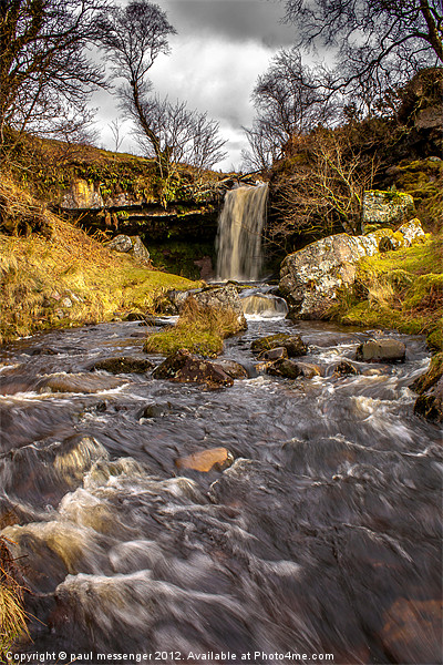 Ayrshire Waterfall Picture Board by Paul Messenger