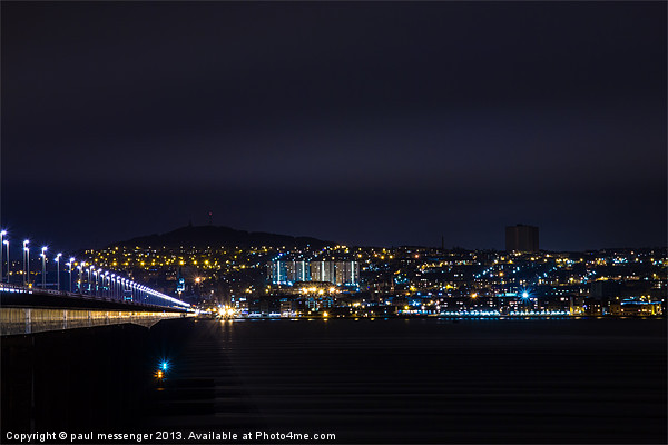 Dundee Night Picture Board by Paul Messenger