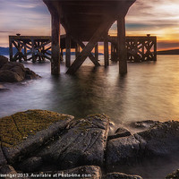 Buy canvas prints of Under the Jetty. by Paul Messenger
