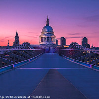 Buy canvas prints of Millennium Bridge, London by Paul Messenger