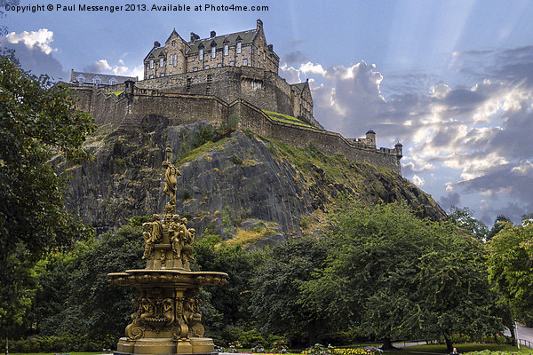 Edinburgh Castle Scotland Picture Board by Paul Messenger