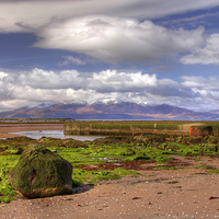 Buy canvas prints of Snow topped Arran  by Paul Messenger
