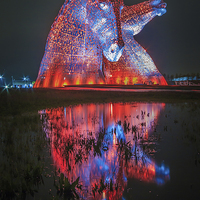 Buy canvas prints of  Red Kelpie Night Time by Paul Messenger