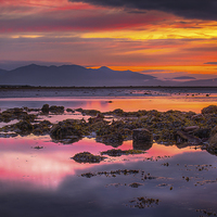 Buy canvas prints of  Sunset over Arran Scotland by Paul Messenger