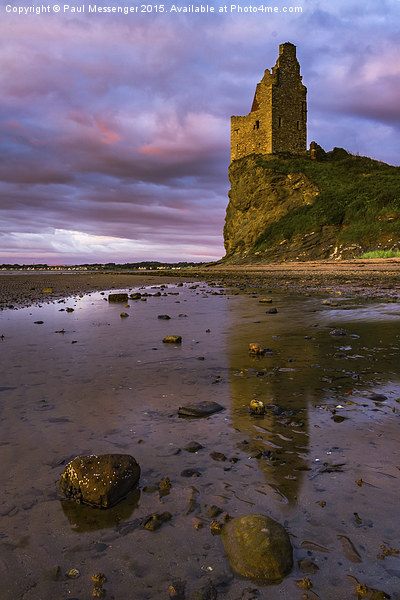   Greenan Castle Beach Sunset Picture Board by Paul Messenger