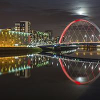 Buy canvas prints of   The Clyde Arc Glasgow by Paul Messenger