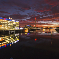 Buy canvas prints of Glasgow Science Centre by Paul Messenger