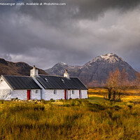 Buy canvas prints of Black rock cottage Glencoe Scotland by Paul Messenger