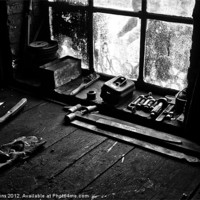 Buy canvas prints of the blacksmith's workbench by Jo Beerens