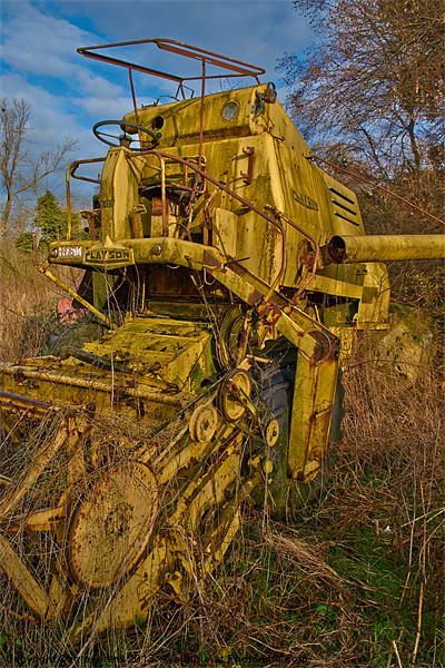 retired combine harvester Picture Board by Jo Beerens