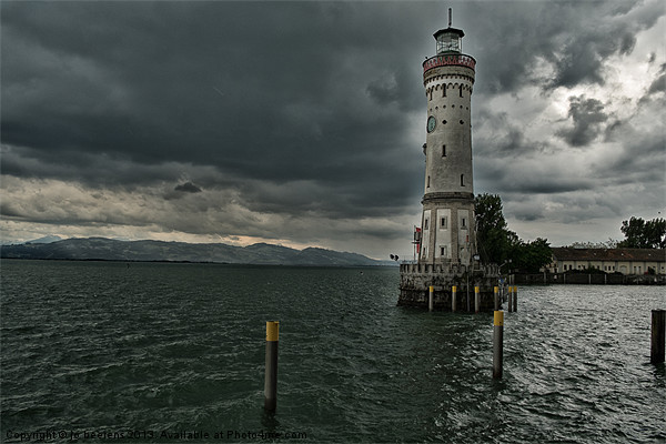 Lindau Lighthouse Picture Board by Jo Beerens