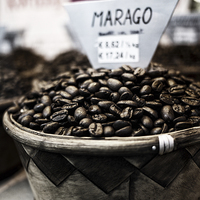 Buy canvas prints of coffee beans by Jo Beerens